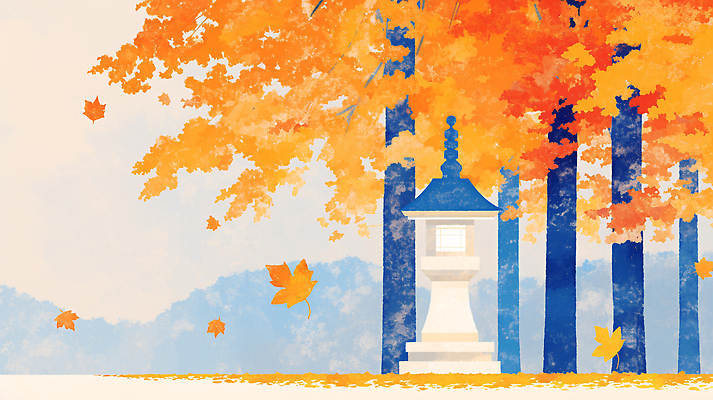 JPG 나무 감정 여유 컬러 단풍 잎 일러스트 자연 나뭇잎 풍경 평화 감상 가을 분위기 변화 정자 조화 뷰티풀 풍경화 국내일러스트 AI일러스트 AI콘텐츠 식물 건축물 계절 컨셉 그림 생태계 파일형식