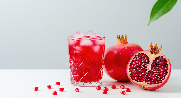 JPG 편집이미지 음료 과일 잔 건강 얼음 신선 크리스탈 준비 석류 비타민 조화 디테일 편집실사 AI포토 AI콘텐츠 자연요소 식기 광석 CG 영양소 파일형식