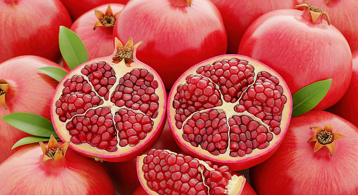 JPG 편집이미지 컬러 잎 과일 자연 디저트 건강 요리 신선 자르기 석류 비타민 과즙 자태 아삭아삭 편집실사 AI포토 AI콘텐츠 식물 음식 모션 소리 CG 생태계 영양소 파일형식