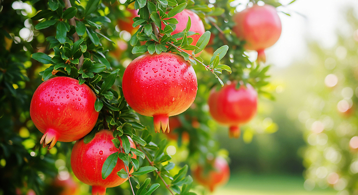 JPG 나무 식물 편집이미지 열매 농업 과일 자연 초록색 여름 햇빛 정원 농사 수확 성장 부드러움 석류 편집실사 AI포토 AI콘텐츠 계절 산업 컬러 태양 감각 CG 생태계 파일형식