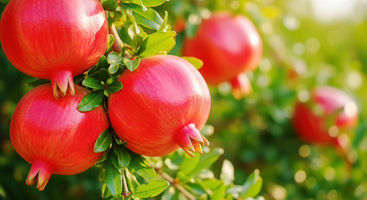 JPG 나무 식물 편집이미지 열매 과일 자연 빨간색 초록색 여름 햇빛 농장 정원 수확 식물원 석류 편집실사 AI포토 AI콘텐츠 계절 컬러 농업 태양 CG 생태계 파일형식