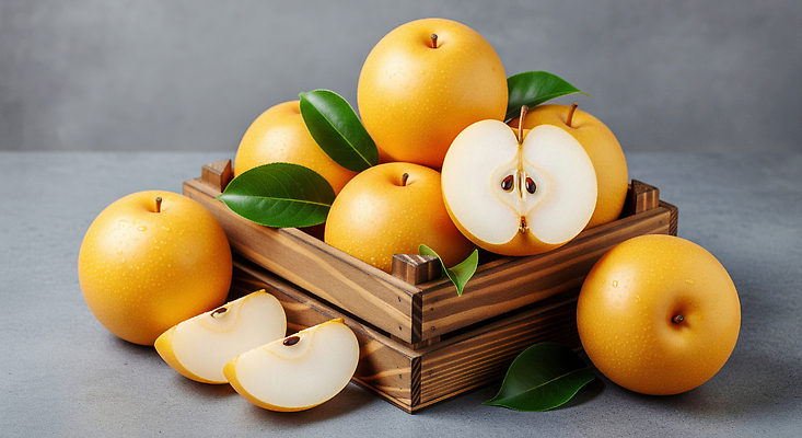 JPG 편집이미지 잎 채소 농작물 노란색 배 나무상자 편집실사 AI포토 AI콘텐츠 식물 컬러 농업 과일 상자 CG 파일형식