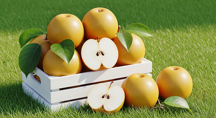 JPG 편집이미지 컬러 과일 자연 건강 초원 여름 농장 농사 금색 수확 신선 배 맛 나무상자 자르기 편집실사 AI포토 AI콘텐츠 계절 컨셉 농업 모션 상자 CG 생태계 파일형식