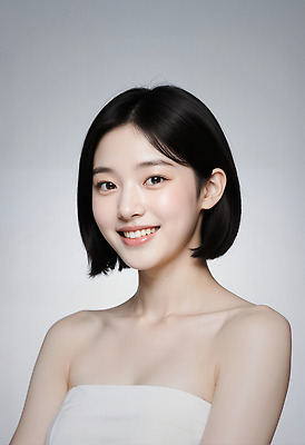 JPG 모델 편집이미지 헤어스타일 여자 백그라운드 표정 미소 카메라 깨끗함 단순화된 뷰티풀 주목 의료성형뷰티 편집실사 AI인물포토 AI콘텐츠 컨셉 사람 전자제품 CG 파일형식 AI포토