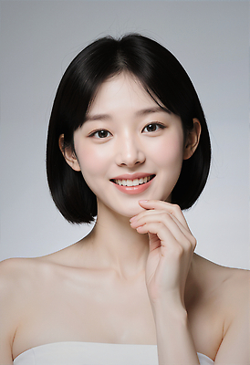 JPG 편집이미지 헤어스타일 여자 감정 얼굴 포즈 미소 청춘 촬영 표현 턱 뷰티풀 의료성형뷰티 편집실사 AI인물포토 AI콘텐츠 컨셉 표정 사람 신체부위 CG 파일형식 AI포토