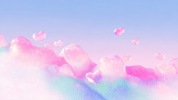 JPG 구름 커플 예술 분홍색 컬러 일러스트 상상 자연 하늘 사랑 풍경 평화 꿈 하트 장면 부드러움 뷰티풀 산뜻 창의력 디지털아트 국내일러스트 AI일러스트 AI콘텐츠 자연요소 모양 감정 컨셉 관계 감각 생태계 파일형식