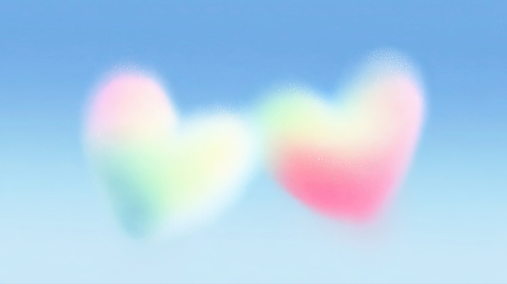 JPG 모양 디자인 감정 예술 상징 분홍색 컬러 백그라운드 일러스트 하늘 사랑 미술 장식 하트 연결 크기 부드러움 뷰티풀 스타일 국내일러스트 AI일러스트 AI콘텐츠 문화예술 감각 파일형식