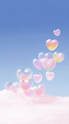 JPG 구름 컬러 일러스트 자연 하늘 밝음 사랑 풍경 공중 장식 여름 카펫 방울 하트 부자 비눗방울 즐거움 부드러움 풍선 환상 국내일러스트 AI일러스트 AI콘텐츠 자연요소 모양 계절 감정 컨셉 감각 생태계 파일형식