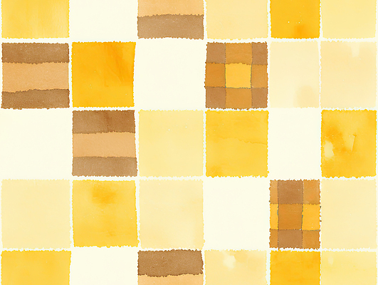 JPG 디자인 예술 컬러 백그라운드 패턴 일러스트 추상 수채화 장식 갈색 노란색 면류 모던 그림 질감 체크무늬 격자 부드러움 창의성 국내일러스트 AI일러스트 AI콘텐츠 음식 무늬 감각 파일형식