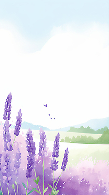 JPG 식물 나비 꽃밭 일러스트 자연 하늘 생명 수채화 산 풍경 초원 여름 농장 평화 환경 보라색 생태계 라벤더 뷰티풀 오후 국내일러스트 AI일러스트 AI콘텐츠 계절 꽃 컬러 곤충 컨셉 농업 허브 파일형식