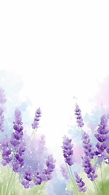 JPG 식물 꽃 감정 여유 예술 백그라운드 꽃밭 일러스트 자연 수채화 풍경 장식 보라색 향기 부드러움 조화 라벤더 뷰티풀 색감 국내일러스트 AI일러스트 AI콘텐츠 컬러 감각 허브 생태계 냄새 파일형식