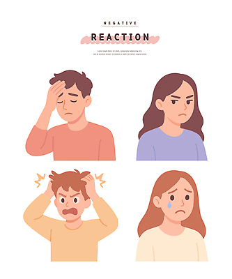 캐릭터 디자인 감정 어린이 포즈 일러스트 표정 사람 슬픔 분노 짜증 표현 불안 성별 심리 국내일러스트 AI파일 파일형식 벡터