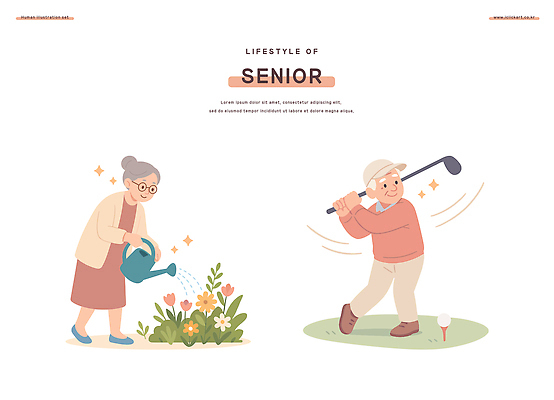 라이프스타일 할아버지 노년 꽃 행복 할머니 골프 일러스트 가족 자연 건강 취미 일상 여름 친구 운동 정원가꾸기 소통 국내일러스트 AI파일 식물 계절 여자 남자 감정 컨셉 관계 성인 라이프 생활 구기 생태계 원예 파일형식 벡터