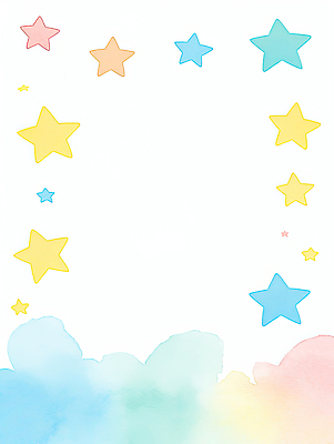 JPG 구름 디자인 행복 별 예술 컬러 백그라운드 패턴 일러스트 상상 수채화 밝음 사랑 장식 물감 꿈 부드러움 감성 창의성 아기자기 국내일러스트 AI일러스트 AI콘텐츠 자연요소 감정 컨셉 무늬 미술도구 감각 파일형식