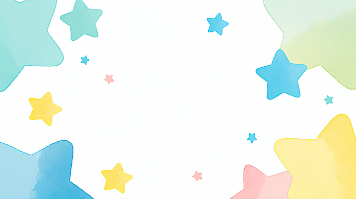 JPG 디자인 별 예술 분홍색 컬러 하늘색 백그라운드 일러스트 장식 연두색 노란색 자유 감성 조화 상상력 창의력 아기자기 국내일러스트 AI일러스트 AI콘텐츠 자연요소 컨셉 초록색 파란색 파일형식