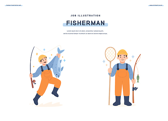 직업 남자 바다 일러스트 모션 자연 성공 낚시 날씨 어류 취미 야외 캐주얼 기쁨 장비 축하 그물 낚싯대 어부 뷰티풀 일러캐릭터 AI파일 캐릭터 옷 감정 컨셉 레저 사람 수중동물 낚시용품 생태계 파일형식 벡터