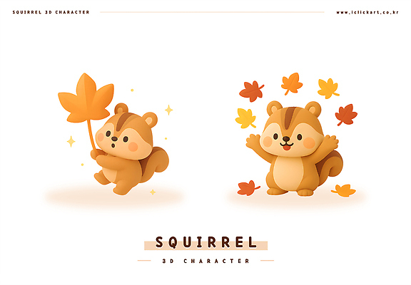 PSD 동물 편집이미지 캐릭터 행복 단풍 자연 나뭇잎 3D캐릭터 3D 귀여움 편안함 즐거움 다람쥐 색감 편집3D 다람쥐캐릭터 감정 동물캐릭터 컨셉 잎 감각 설치류 디지털합성 생태계 파일형식