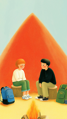 JPG 컬러 여행 백그라운드 가방 일러스트 자연 휴식 아웃도어 텐트 대화 여름 친구 빛 소풍 캠핑 만남 저녁 편안함 모닥불 나무통 국내일러스트 AI일러스트 AI콘텐츠 잡화 계절 컨셉 관계 불 레저 통 캠핑도구 말하기 야외활동 감각 야간 생태계 파일형식