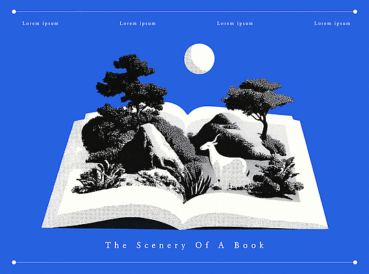 PSD 나무 동물 디자인 예술 프로포즈 일러스트 상상 자연 이야기 풍경 그래픽 책 고요 공백 달 바위 색채 창의성 국내일러스트 자연요소 식물 돌_바위 생태계 파일형식