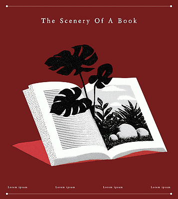 PSD 식물 디자인 예술 컬러 백그라운드 일러스트 자연 풍경 책 독서 표현 감각 식물원 감동 페이지 상상력 창의성 국내일러스트 감정 생태계 파일형식