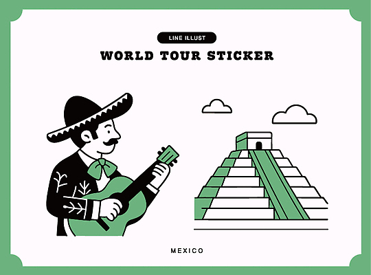 전통 디자인 문화 예술 상징 컬러 여행 유적 일러스트 멕시코 사람 풍경 축제 공연 음악가 기타 남아메리카 역사 라인아트 마야 국내일러스트 AI파일 직업 선 음악 북아메리카 현악기 아메리카 이벤트 마야문명 파일형식 벡터