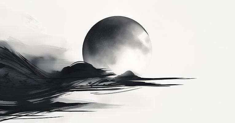 JPG 구름 예술 선 일러스트 자연 하늘 추상 산 회화 수묵화 미술 풍경 평화 검은색 보름달 달 밤 그림 감성 조화 단순화된 창작 국내일러스트 AI일러스트 AI콘텐츠 자연요소 컬러 컨셉 무늬 문화예술 말하기 견과류 생태계 파일형식