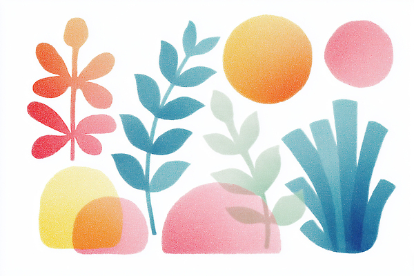 JPG 모양 식물 디자인 예술 컬러 백그라운드 패턴 일러스트 자연 추상 그래픽 원형 모던 화사함 조화 구성 뷰티풀 색채 국내일러스트 AI일러스트 AI콘텐츠 도형 컨셉 무늬 생태계 파일형식