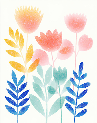 JPG 모양 디자인 꽃 예술 컬러 잎 일러스트 자연 추상 그래픽 디지털 화려 배열 부드러움 감성 조화 뷰티풀 색감 생동감 창의성 국내일러스트 AI일러스트 AI콘텐츠 식물 컨셉 무늬 감각 생태계 파일형식