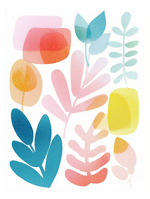 JPG 모양 식물 디자인 감정 예술 컬러 일러스트 자연 추상 미술 배열 조화 스타일 국내일러스트 AI일러스트 AI콘텐츠 무늬 문화예술 생태계 파일형식