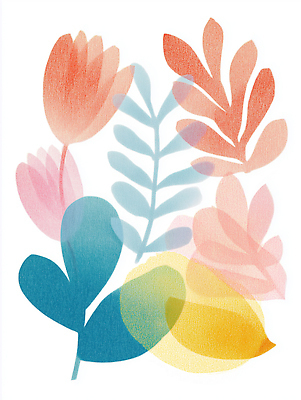 JPG 식물 디자인 꽃 예술 컬러 잎 패턴 일러스트 자연 열대 수채화 장식 부드러움 화사함 감성 조화 뷰티풀 색채 창의성 국내일러스트 AI일러스트 AI콘텐츠 컨셉 무늬 감각 생태계 파일형식