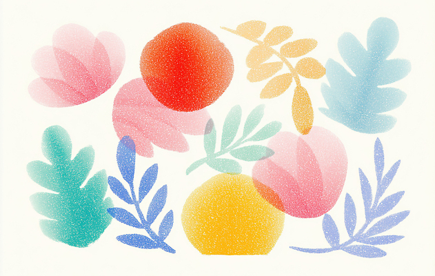 JPG 모양 디자인 꽃 감정 예술 컬러 백그라운드 잎 패턴 일러스트 따뜻함 그래픽 물감 감각 상쾌 조화 뷰티풀 창의성 국내일러스트 AI일러스트 AI콘텐츠 식물 무늬 미술도구 파일형식