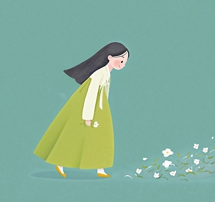 JPG 전통 패션 꽃 행복 감정 어린이 예술 꽃밭 일러스트 자연 소녀 소년 일상 여름 평화 걷기 산책 분위기 한복 뷰티풀 색감 국내일러스트 AI일러스트 AI콘텐츠 식물 한국전통 계절 여자 남자 컨셉 모션 휴식 사람 라이프 전통의상 생태계 파일형식