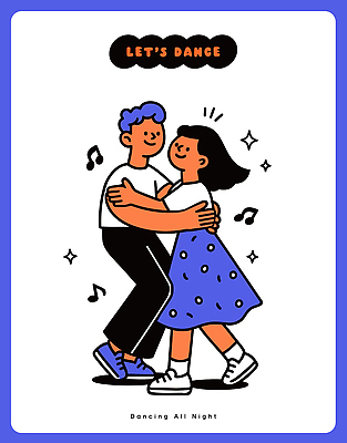 커플 드레스 행복 음악 운동화 일러스트 파티 축제 식사 만남 자유 표현 춤 밤 즐거움 소통 국내일러스트 AI파일 옷 감정 신발 컨셉 관계 문화예술 이벤트 견과류 파일형식 벡터