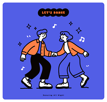 캐릭터 손 디자인 커플 옷 예술 음악 상징 컬러 일러스트 모션 그래픽 청춘 파티 춤 분위기 밤 즐거움 흥미 국내일러스트 AI파일 감정 컨셉 관계 문화예술 이벤트 신체부위 견과류 파일형식 벡터