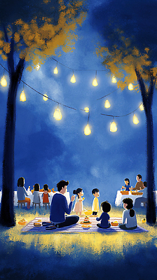 JPG 나무 행복 어린이 음식 일러스트 가족 자연 놀이 조명 따뜻함 대화 잔디 야외 여름 친구 소풍 정원 모임 저녁 즐거움 락페스티벌 순간 국내일러스트 AI일러스트 AI콘텐츠 식물 계절 감정 관계 말하기 사람 야외활동 축제 야간 생태계 파일형식