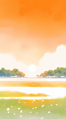 JPG 나무 사계절 컬러 일러스트 자연 하늘 휴식 풍경 초원 여름 햇빛 태양 평화 노을 일몰 저녁 뷰티풀 온기 차분 국내일러스트 AI일러스트 AI콘텐츠 자연요소 식물 계절 컨셉 야간 생태계 파일형식