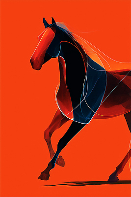 JPG 동물 편집이미지 디자인 실루엣 예술 선 백그라운드 모션 추상 말_게임 우아함 뷰티풀 색채 이미지편집 AI컴퓨터그래픽 AI콘텐츠 컨셉 무늬 촬영기법 파일형식