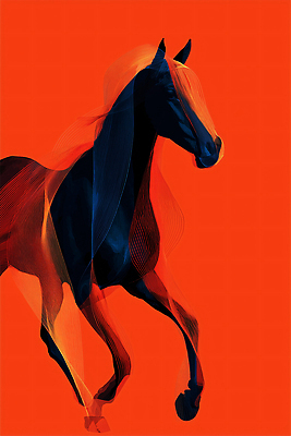 JPG 모양 편집이미지 디자인 예술 선 컬러 포즈 백그라운드 패턴 추상 빨간색 파란색 표현 말_게임 역동적 이미지편집 AI컴퓨터그래픽 AI콘텐츠 컨셉 무늬 파일형식