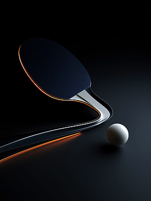 JPG 편집이미지 디자인 예술 스포츠 포즈 검은배경 기술 운동 경쟁 라켓 탁구 집중 탁구공 액션 창의성 이미지편집 AI컴퓨터그래픽 AI콘텐츠 스포츠용품 백그라운드 컨셉 공 건강 구기 검은색 탁구용품 파일형식