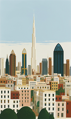 JPG 건축 문화 컬러 일러스트 비즈니스 하늘 거리 기술 풍경 고층빌딩 활발 도시 발전 가로수 모던 조화 랜드마크 세련 국내일러스트 AI일러스트 AI콘텐츠 컨셉 빌딩 파일형식