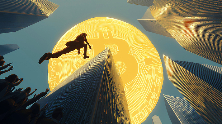 JPG 기호 일러스트 비즈니스 미래 기술 여러명 금융 경제 점프 고층빌딩 경쟁 도시 발전 예측 투자 열광 혁명 기술혁신 가상화폐 국내일러스트 스테이블코인 AI일러스트 AI콘텐츠 문자 다수 컨셉 돈 모션 사람 빌딩 파일형식