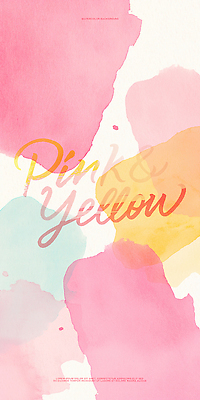 PSD 디자인 예술 분홍색 컬러 백그라운드 패턴 일러스트 캘리그라피 수채화 미술 노란색 표현 부드러움 감성 조화 뷰티풀 창의성 국내일러스트 컨셉 무늬 문화예술 감각 파일형식