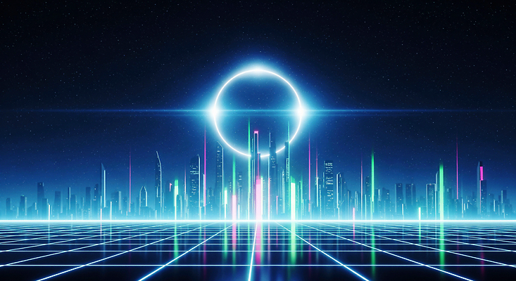 JPG 편집이미지 밤하늘 미래 기술 형상 그래픽 빛 모니터 공간 도시 네트워크 사이버 전자 스카이라인 설치 환상 이미지편집 AI컴퓨터그래픽 AI콘텐츠 컨셉 하늘 컴퓨터 야간 파일형식