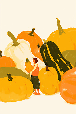 JPG 식물 계절 여자 행복 농업 일러스트 자연 호박 풍경 일상 농작물 정원 수확 성장 가을 도시 생태 친환경 민속 색감 풍요 국내일러스트 AI일러스트 AI콘텐츠 감정 산업 컨셉 채소 사람 라이프 환경 생태계 파일형식