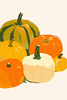 JPG 식물 전통 컬러 채소 과일 일러스트 자연 호박 건강 요리 장식 농작물 농장 농사 수확 가을 시장 유기농 조화 뷰티풀 국내일러스트 AI일러스트 AI콘텐츠 웰빙 계절 농업 생태계 파일형식