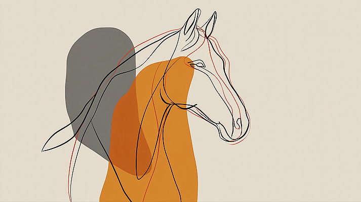 JPG 모양 동물 디자인 실루엣 선 컬러 일러스트 생명 회색 표현 말_게임 그림 창의성 디지털아트 국내일러스트 AI일러스트 AI콘텐츠 촬영기법 파일형식