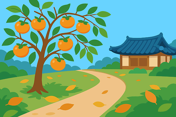 나무 전통 길 여행 잎 과일 일러스트 자연 하늘 한옥 초가집 풍경 일상 여름 농장 고요 상록수 뷰티풀 풍경화 알록달록 국내일러스트 AI파일 식물 한국전통 계절 고건축 농업 라이프 컬러풀 그림 생태계 파일형식 벡터