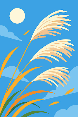 식물 구름 여유 컬러 일러스트 자연 생명 바람 갈대 풍경 여름 빛 햇빛 평화 성장 조화 뷰티풀 국내일러스트 AI파일 자연요소 계절 감정 컨셉 날씨 태양 생태계 파일형식 벡터