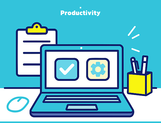 일러스트 기술 일상 노트북 필기구 스크린 사무용품 도구 마우스 업무 작업 사무 집중 책상 정리 기어 체크리스트 효율 국내일러스트 AI파일 가구 컨셉 문구용품 라이프 전자제품 컴퓨터용품 파일형식 벡터