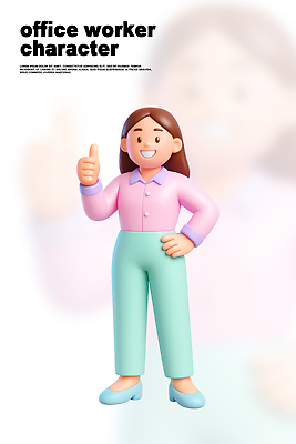 PSD 편집이미지 캐릭터 디자인 옷 백그라운드 손가락 직장 미소 사람 사무실 자신감 편집3D 손 감정 회사 비즈니스 표정 3D 파일형식